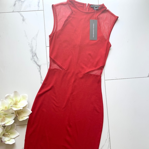 French Connection | Viven Mesh Panel Dress - Picture 3 of 7